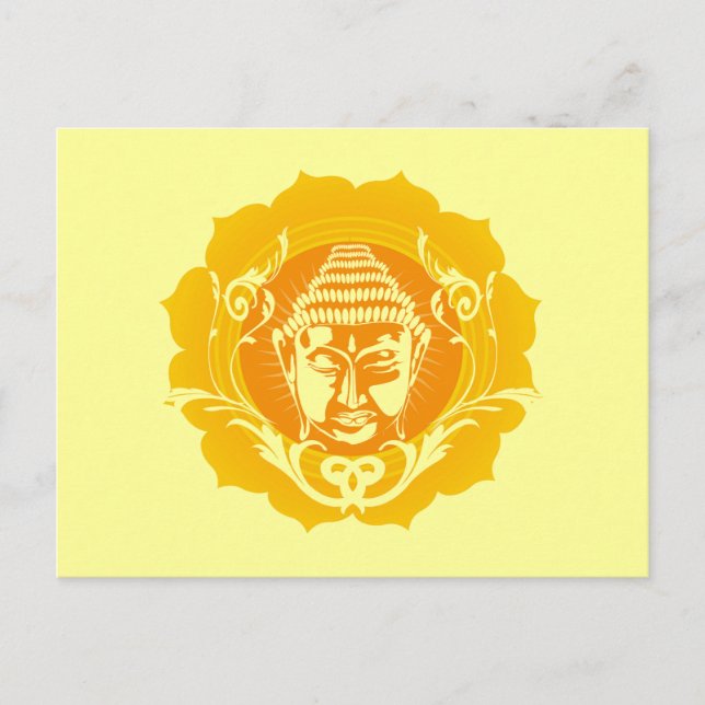 Orange & Yellow Buddha Postcard (Front)
