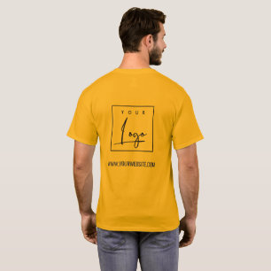 Orange Yellow Business Add Your Logo Name Website T-Shirt