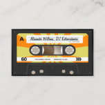 Orange/Yellow Cassette Tape Music DJ Business Card