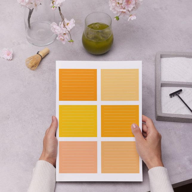 Orange Yellow Color Block  Notepad (Creator Uploaded)
