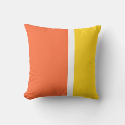 Orange Yellow Colour Block Outdoor Throw Pillow