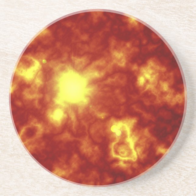Orange & Yellow Drink Coaster (Front)