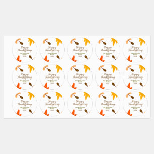 Orange yellow fall happy thanksgiving add family n labels