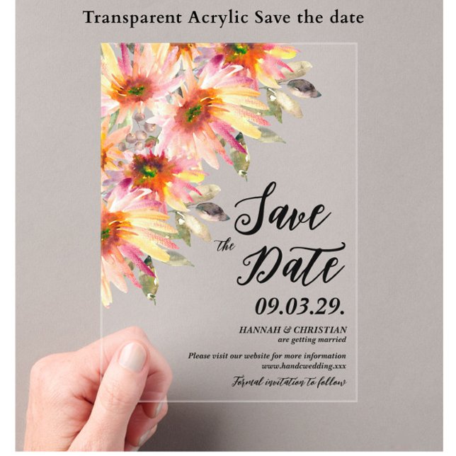Orange Yellow Floral Save the date (Creator Uploaded)
