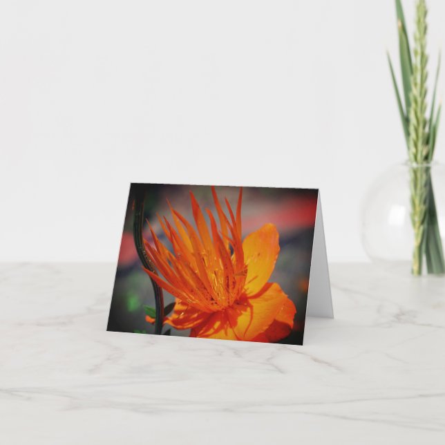 Orange Yellow Flower Customizable Note Card (Front)