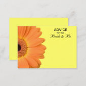 Orange & Yellow Gerber Daisy Advice for the Bride (Front/Back)
