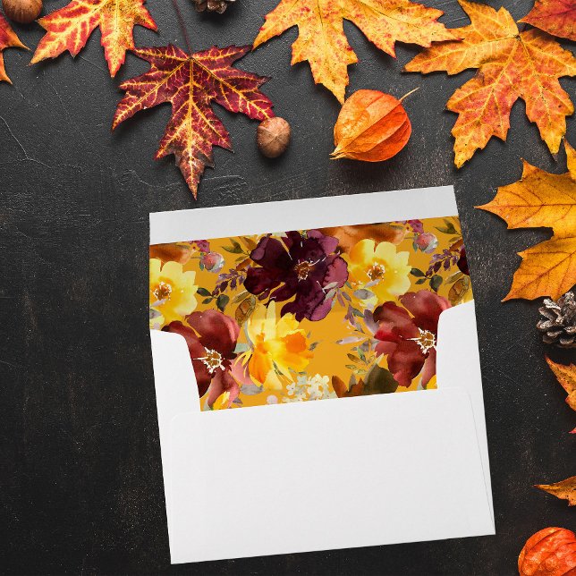 Orange & Yellow Gold Fall Floral 2-Gold Envelope (Creator Uploaded)