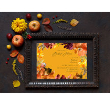 Orange & Yellow Gold Fall Floral Bridal Shower 2G