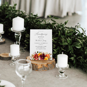 Orange & Yellow Gold Fall Floral Friendsgiving Invitation