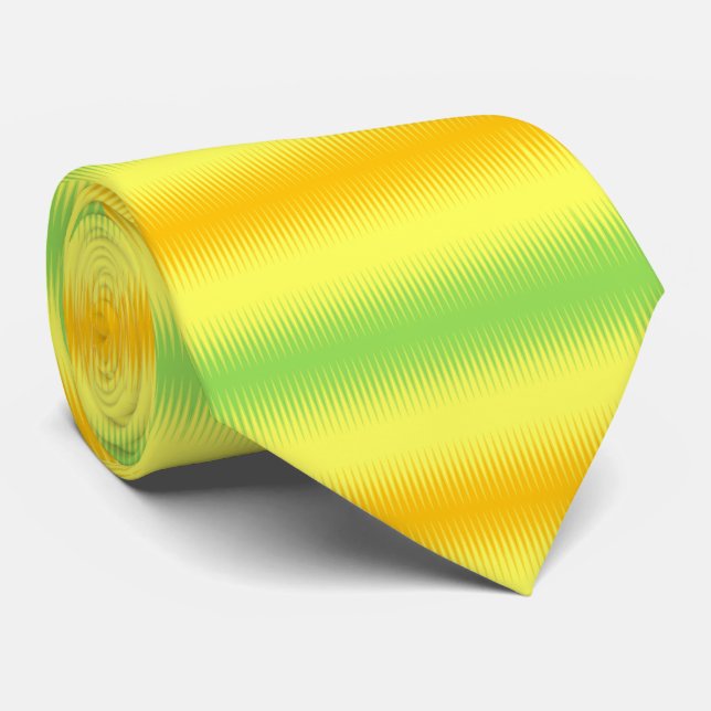 Orange Yellow Green Neck Tie (Rolled)
