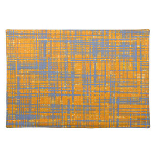 Orange Yellow Grey Blue Modern Pattern Cloth Placemat