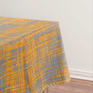 Orange Yellow Grey Blue Modern Pattern Tablecloth