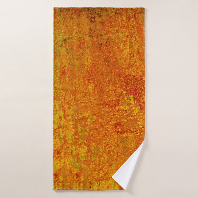 Orange yellow grunge backgroundabstract,art,backgr bath towel (Bath Towel)