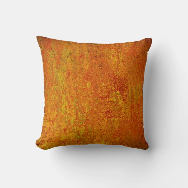 Orange yellow grunge backgroundabstract,art,backgr throw pillow (Front)