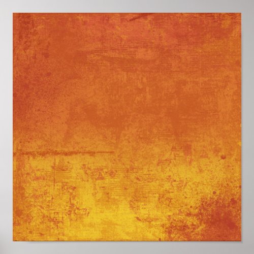 ORANGE YELLOW GRUNGE DISTRESSED BACKGROUND TEXTURE POSTER