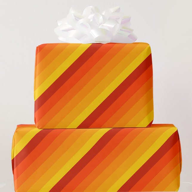 Orange Yellow Happy Birthday Giftwrap Add Name Wrapping Paper (Creator Uploaded)