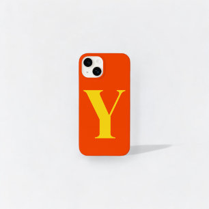 Orange Yellow Initial Personalized Monogram  Case-Mate iPhone 14 Case