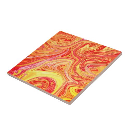 Orange Yellow Marble Stone Ceramic Tile