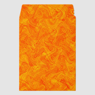 Orange Yellow Marbling Pattern Envelope Mailers