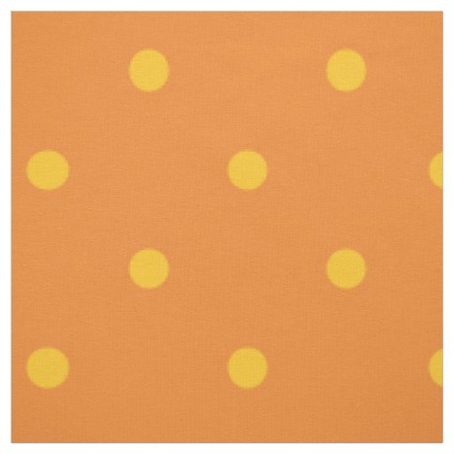 Orange & Yellow Polka Dots Fabric
