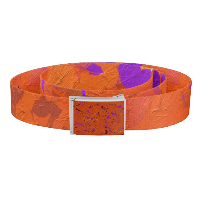 Orange, Yellow, Purple and Black Abstract   Belt (Coil)