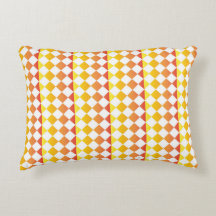 Orange Yellow Red Gradient Diamond Checker Pattern