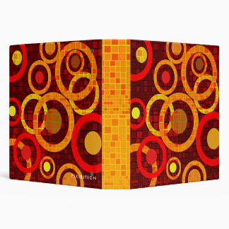 Orange Yellow Red Mosaic Circle Avery Binder