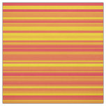 Orange Yellow Red Stripes Fabric
