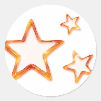 Orange & Yellow Stars Stickers
