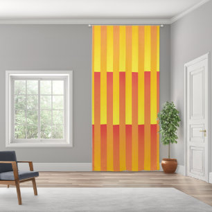 Orange Yellow Striped Pattern Blackout Curtains