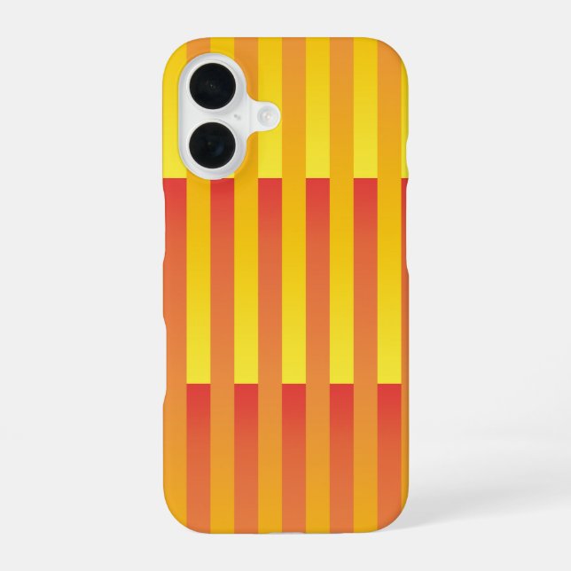 Orange Yellow Striped Pattern Iphone Case (Back)