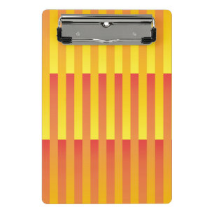 Orange Yellow Striped Pattern Mini Clipboard