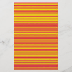 Orange Yellow Stripes Seamless Pattern Stationery