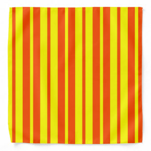 Orange Yellow Stylish Stripes Pattern Design Bandana