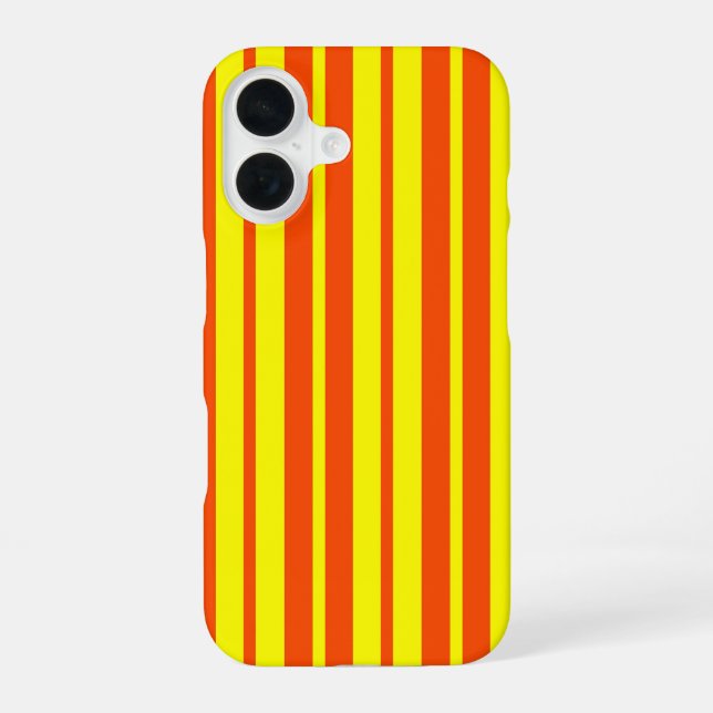 Orange Yellow Stylish Stripes Pattern Design  Iphone Case (Back)