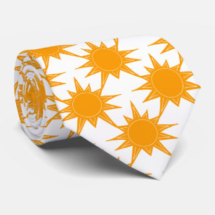 Orange Yellow Sunny Sun Neck Tie