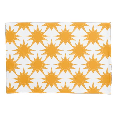 Orange Yellow Sunny Suns Pillow Case