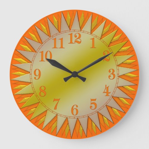 Orange Yellow Sunrise Wall Clock