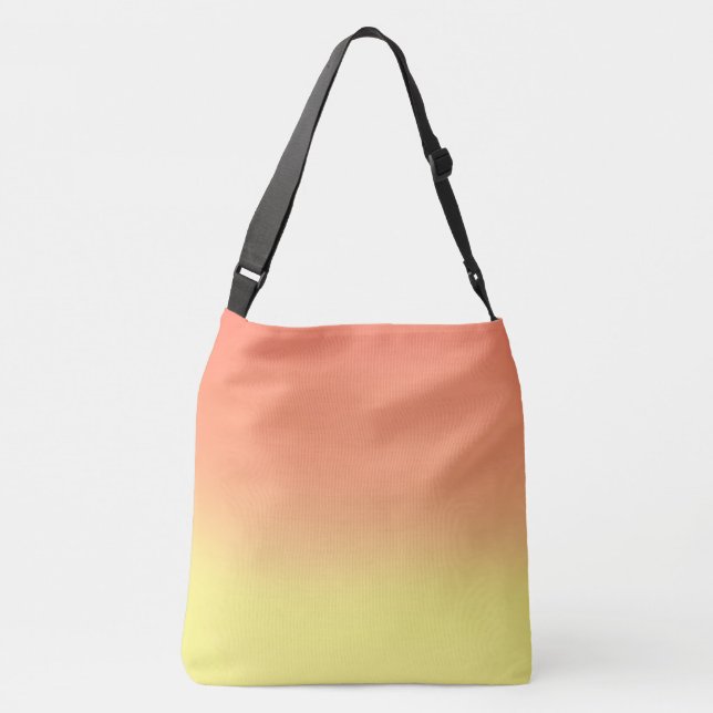 Orange Yellow sunset ombre  Crossbody Bag (Back)