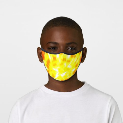 Orange Yellow Tie Dye Pattern Premium Face Mask