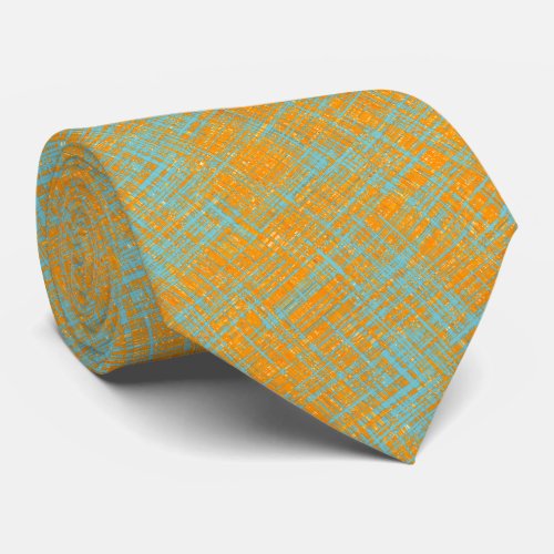 Orange Yellow Turquoise Blue Modern Pattern Neck Tie