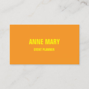 Orange Yellow Wedding Event Planner Colorful 2025 Business Card