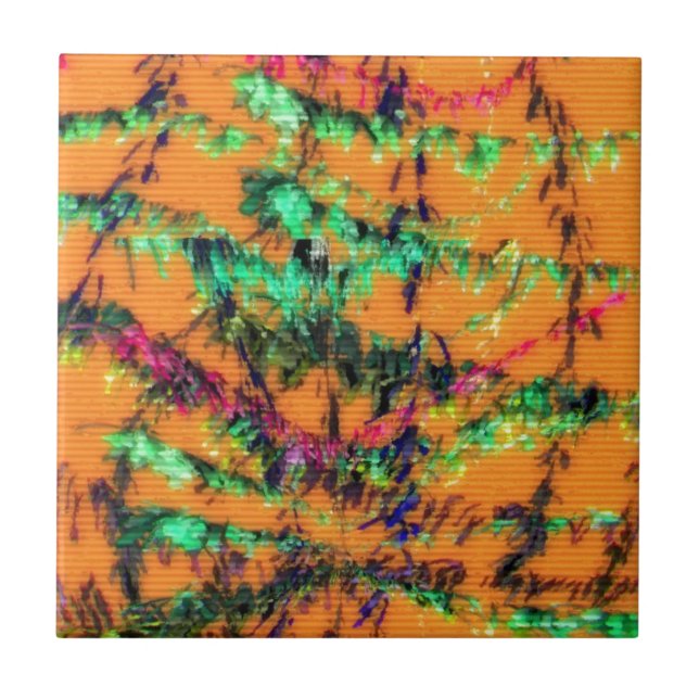 Orange You Glad Ceramic Tile (Front)