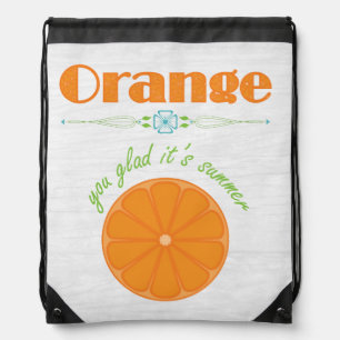 Orange You Glad It's Summer Drawstring Bag