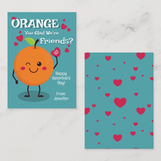 Orange You Glad We're Friends? Note Card (Front/Back)