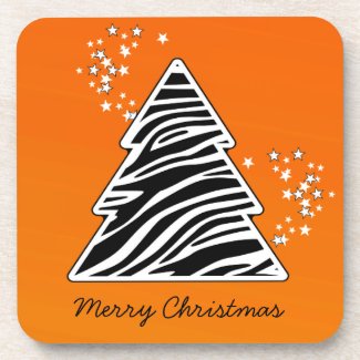 Orange Zebra Christmas Tree