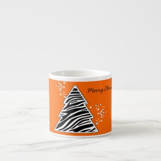 Orange Zebra Christmas Tree