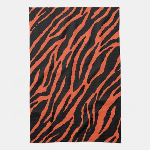 Orange Zebra Kitchen Towel