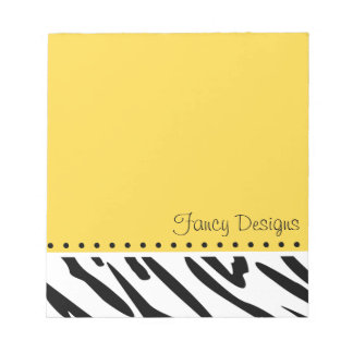 Orange Zebra Print Notepad