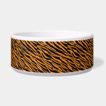 Orange Zebra Striped Bowl<br><div class="desc">Bright Orange and Black Zebra Stripes cover this awesome pet food bowl. Want to personalize it,  click Customize It and add your own Text.</div>